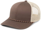 Pacific Headwear Trucker Snapback Braid Rope Cap 104BR