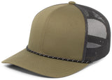 Pacific Headwear Trucker Snapback Braid Rope Cap 104BR