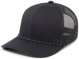Pacific Headwear Trucker Snapback Braid Rope Cap 104BR
