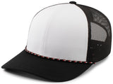 Pacific Headwear Trucker Snapback Braid Rope Cap 104BR