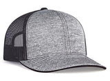 Pacific Headwear Pro Model Aggressive Heather Trucker Adj. 106C