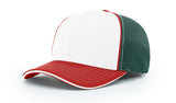Richardson Sport Mesh with Piping Alternate White Front 172