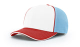 Richardson Sport Mesh with Piping Alternate White Front 172