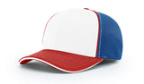 Richardson Sport Mesh with Piping Alternate White Front 172