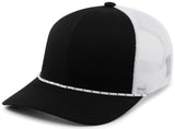Pacific Headwear Trucker Snapback Braid Rope Cap 104BR