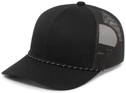 Pacific Headwear Trucker Snapback Braid Rope Cap 104BR