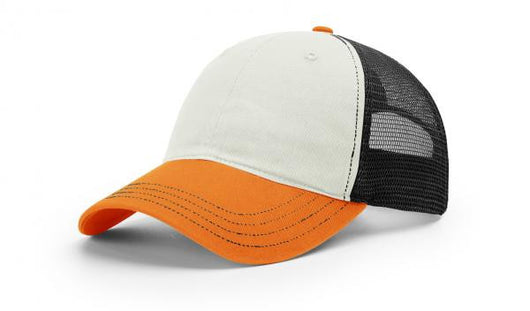 thumbnail image 2 of Richardson 111p Garment Washed Trucker Hat | Mesh Back, Adjustable Snapback Baseball Cap For Men (Cotton/Nylon) 2 of 6