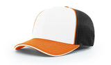 Richardson Sport Mesh with Piping Alternate White Front 172